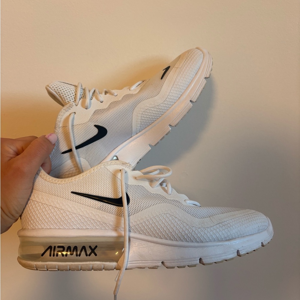 Nike Air Max White and Black Sneakers